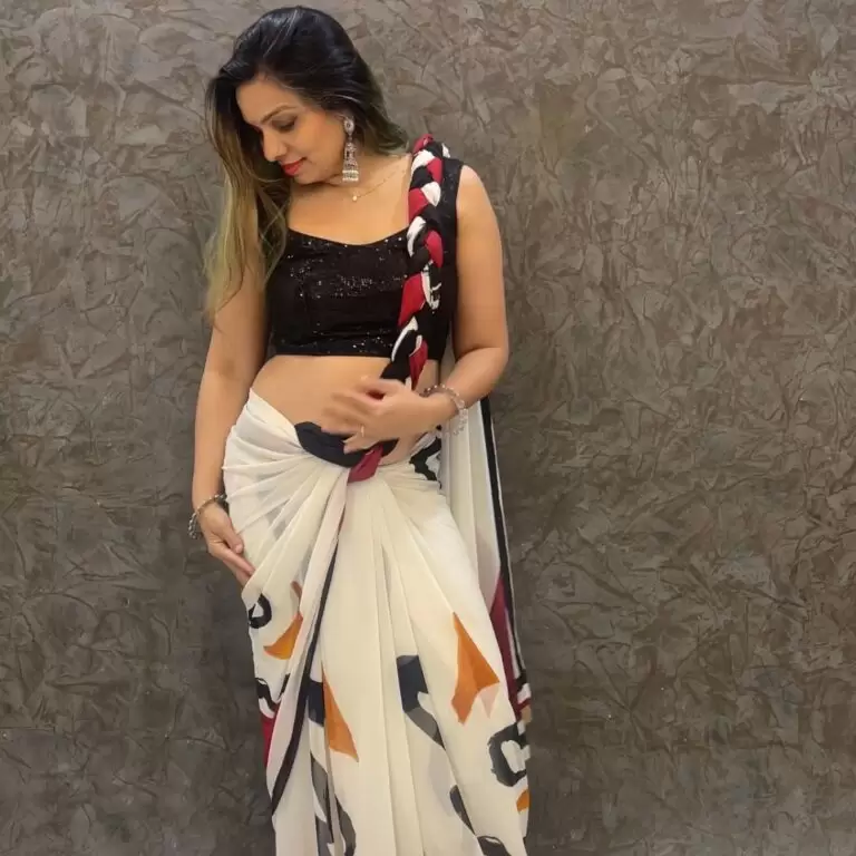 Drape saree with dupatta